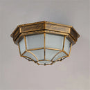 Helnys Outdoor Black Bronze Ceiling Light | E27 Flush Mount Lamp for Pathway & Balcony
