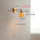 Helnys Colorful Glass LED Wall Lamp Sconce with Pull Chain Switch