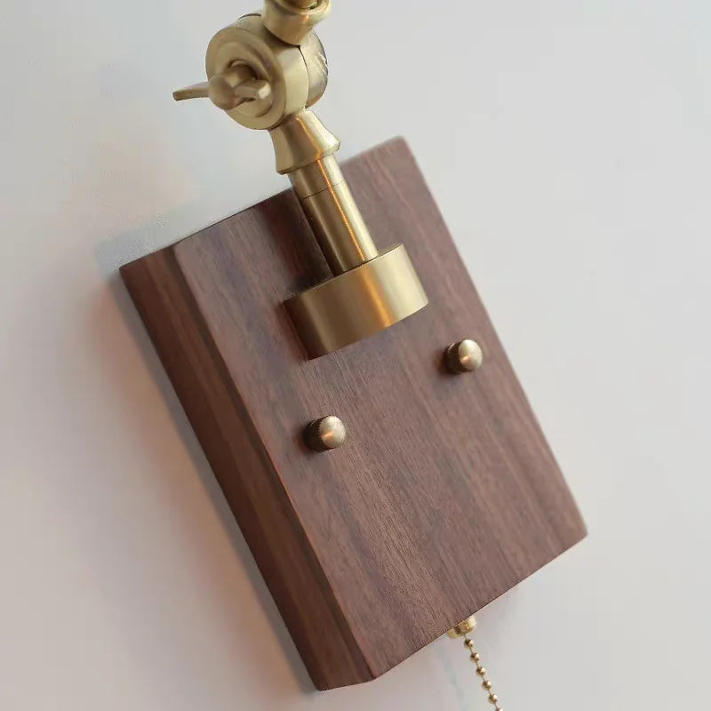 Helnys Rotatable Wood LED Wall Sconce 2 Arms Stair Light