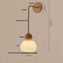 Helnys Wood Adjustable LED Wall Lamp Sconce Pull Chain Switch, Art Ambient Light