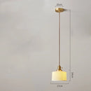 Helnys White Ceramic Brass Pendant Lights for Restaurant Bedroom - Nordic Style