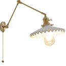 Helnys Smoke Glass Ball LED Wall Sconce - Modern Copper Long Arm Light