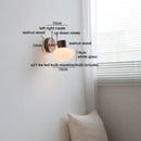 Helnys White Glass LED Wall Light Children's Room Modern Nordic Decor Bedside Lamp