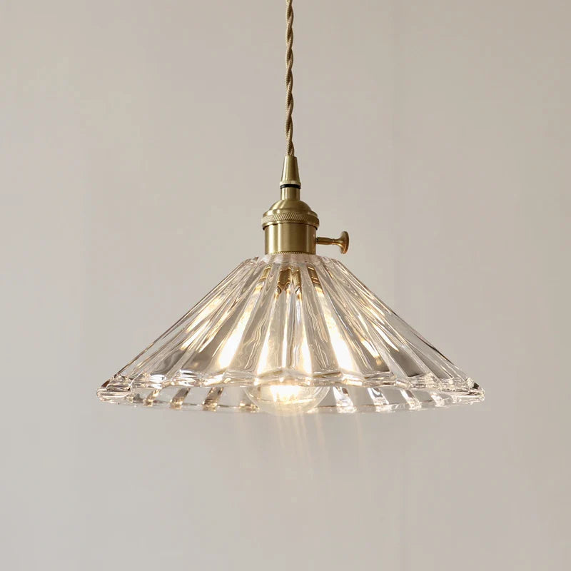 Helnys Clear Glass LED Pendant Sconce Minimalist Stair Light Nordic Modern