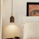 Helnys Wood Stone LED Pendant Light - Adjustable Nordic Modern Hanging Lamp