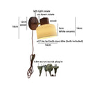 Helnys Nordic LED Wall Lamp with Switch, Up Down Rotation, Modern White Ceramic Shade