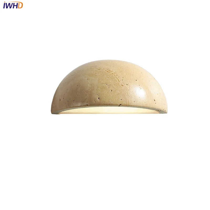 Helnys Yellow Stone LED Wall Lamp Sconce Japan Style Bathroom Mirror Light