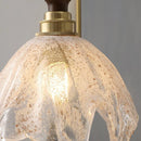 Helnys Nordic LED Pendant Lamp Walnut Wood Glass Hanging Light