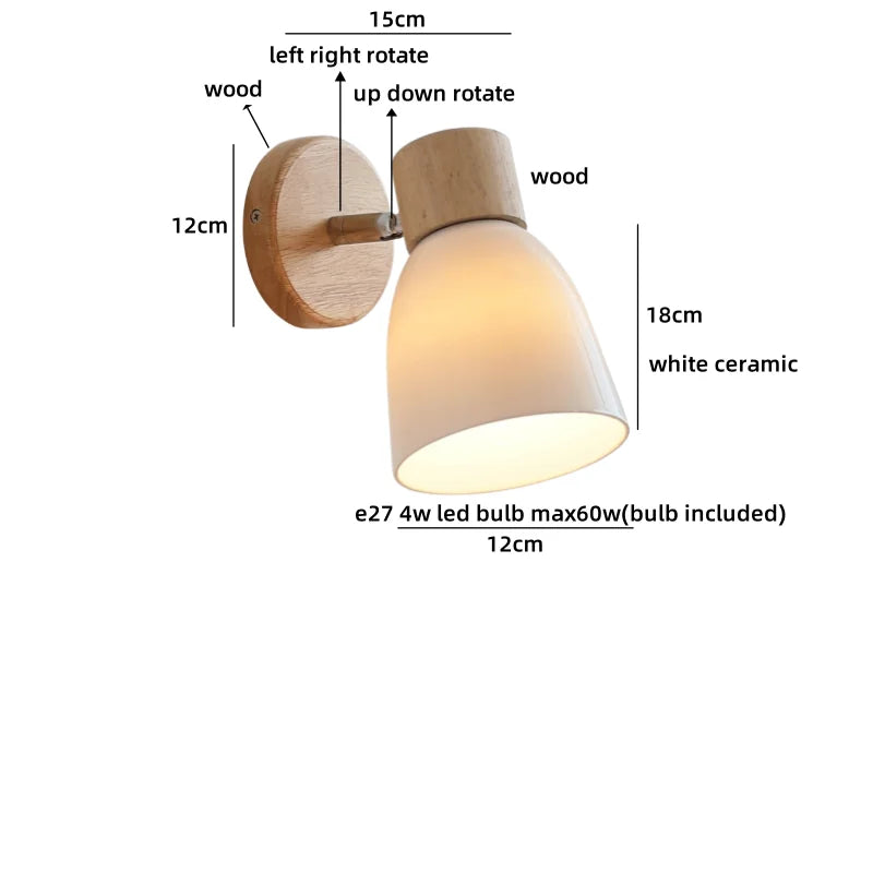 Helnys Ceramic LED Wall Sconce Lamps | Japanese Style Indoor Art Wall Lights