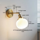 Helnys Pumpkin LED Wall Lamps Glass Nordic Modern Rotate Light