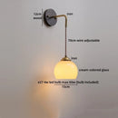 Helnys Kitchen Glass LED Wall Lamp for Shower Inside Pull Chain Lighting