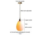 Helnys White Ceramic LED Pendant Light - Minimalist Loft Coffee Shop Illumination