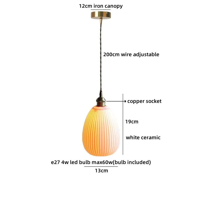 Helnys Nordic Glass Pendant Chandelier - Modern LED Hanging Lamp for Living Room & Bedroom