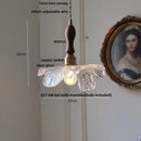 Helnys Green Glass LED Pendant Light with Copper Socket, Modern Nordic Design