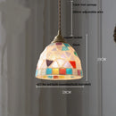 Helnys Walnut Wood LED Glass Pendant Light Fixture - Modern Nordic Hanging Lamp