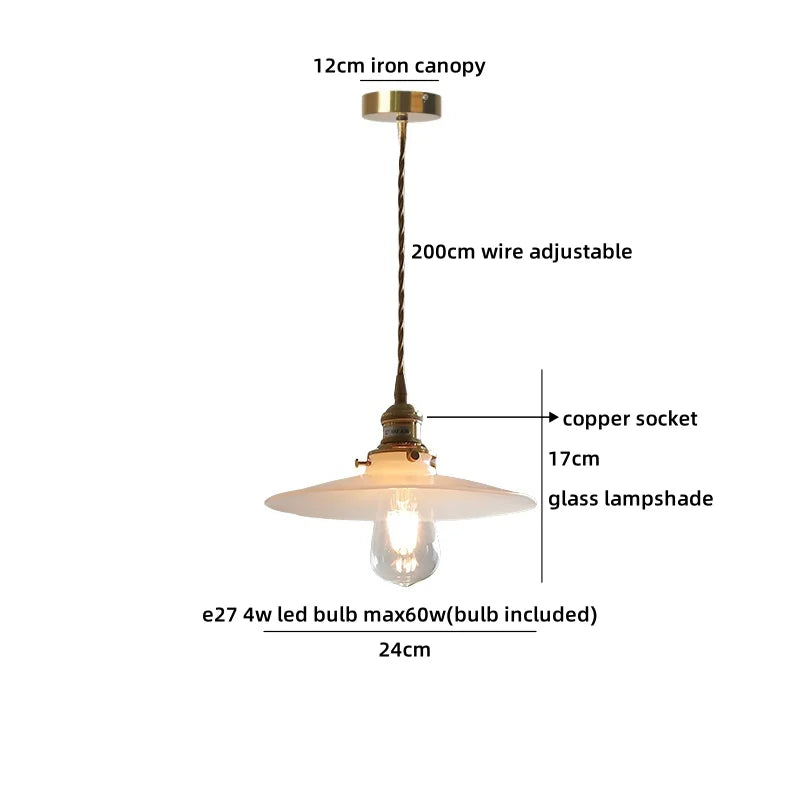 Helnys Nordic Glass Pendant Chandelier - Modern LED Hanging Lamp for Living Room & Bedroom