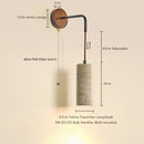 Helnys LED Wall Lamp in Walnut Yellow Travertine for Stair Living Room Lighting