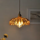 Helnys Nordic Amber Glass LED Pendant Lamp Adjustable Hanging Light