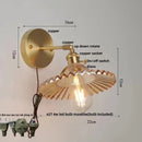 Helnys Green Glass LED Wall Lights with Pull Chain Switch for Home Decor