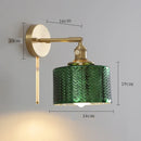 Helnys Clear Glass LED Wall Lights Copper Pull Chain Switch Modern Wandlamp