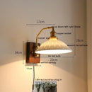 Helnys Copper Ceramic LED Wall Light Rotatable Indoor Lamp E27 Home Decor