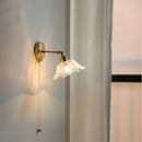 Helnys Clear Glass Pull Chain Wall Light - Modern Balcony Sconce