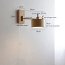 Helnys LED Wall Sconce Lamp Walnut Ash Wood with Pull Chain Switch