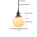 Helnys Glass Ball LED Pendant Chandelier – Nordic Modern Hanging Light for Bedroom, Living & Dining Room