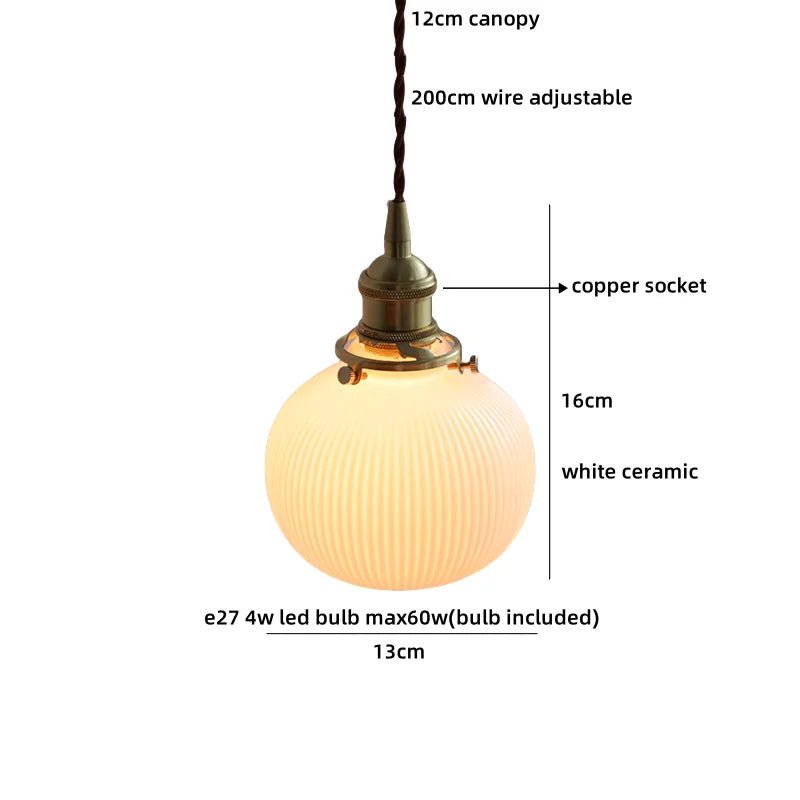 Helnys Glass Ball LED Pendant Chandelier – Nordic Modern Hanging Light for Bedroom, Living & Dining Room