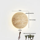 Helnys Yellow Travertine Stone LED Wall Sconce Light for Bedroom Living Room