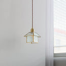 Helnys Glass LED Pendant Light - Modern Copper Hanging Lamp - Nordic Style