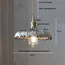 Helnys Nordic Amber Glass LED Pendant Lamp Adjustable Hanging Light