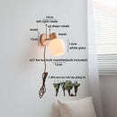Helnys Glass Wall Lamp Sconce Bedroom Bathroom Light