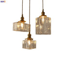 Helnys Glass LED Pendant Lights with Knob Switch - Japanese Style Home Lighting