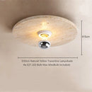 Helnys Yellow Travertine LED Ceiling Light - Wabi Sabi Home Decor