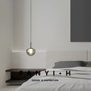 Helnys Gray Glass LED Pendant Lights 5w Modern Hanging Lamp for Home Decor