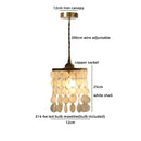 Helnys Clear Glass LED Pendant Light Modern Brass Hanging Lamp