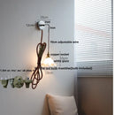 Helnys White Glass LED Wall Lights with Pull Chain Switch - Modern Nordic Design
