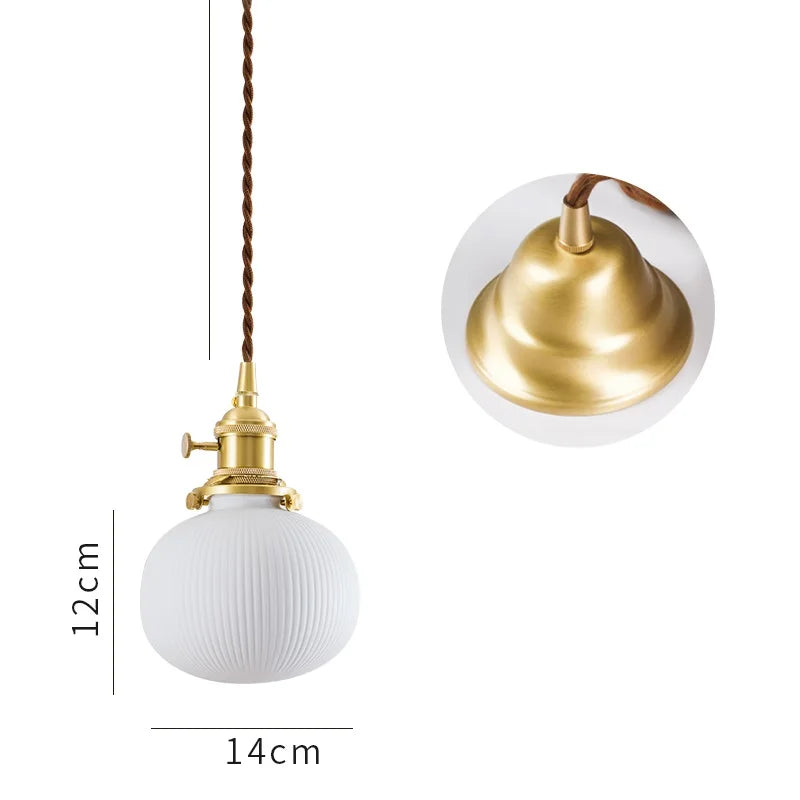 Helnys Nordic Japan Ceramic Pendant Lamp for Home Decor and Lighting