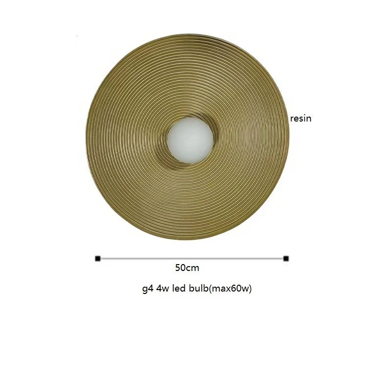 Helnys LED Round Wall Lamp Sconce Japanese Style Indoor Decor Light