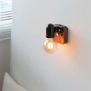 Helnys Wabi Sabi LED Wall Lamps Wooden Black Ceramic Design E27 Bulb