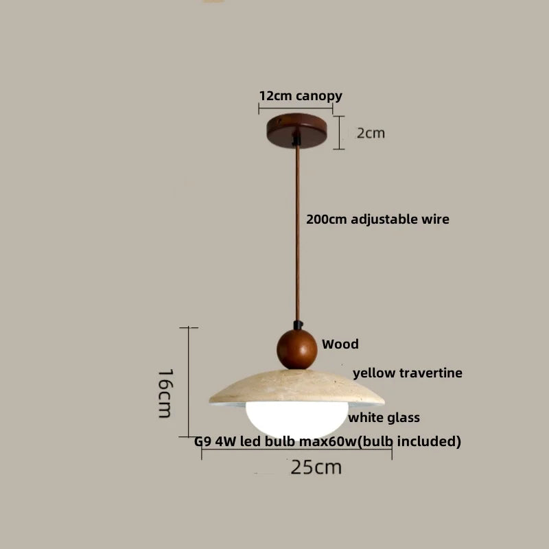 Helnys Wood LED Pendant Lamp Hanging Light Fixture for Restaurant Bar Hotel Decor