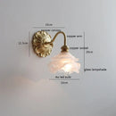 Helnys Smoke Gray Glass LED Wall Sconce with Adjustable Copper Arm