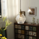Helnys Modern Clear Glass LED Pendant Light Copper Socket for Home Indoor Decor