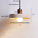 Helnys Yellow Travertine LED Pendant Light - Nordic Modern Wood Hanging Lamp