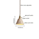 Helnys Yellow Cave LED Pendant Light - Modern Nordic Copper Socket Hanglamp