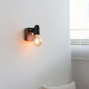Helnys Wabi Sabi LED Wall Lamps Wooden Black Ceramic Design E27 Bulb