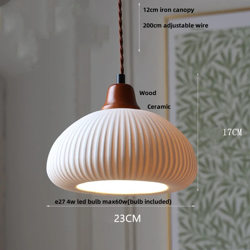 Helnys Ceramic Pendant Light for Home Decor & Dining Room- Modern Nordic Style