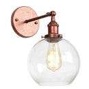 Helnys Globe LED Wall Sconce Rustic Industrial Mirror Light