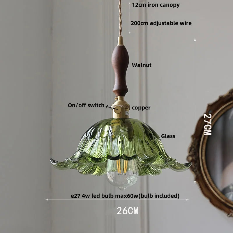 Helnys Yellow Glass LED Pendant Light Fixture | Nordic Modern Home Decor Bar Hotel